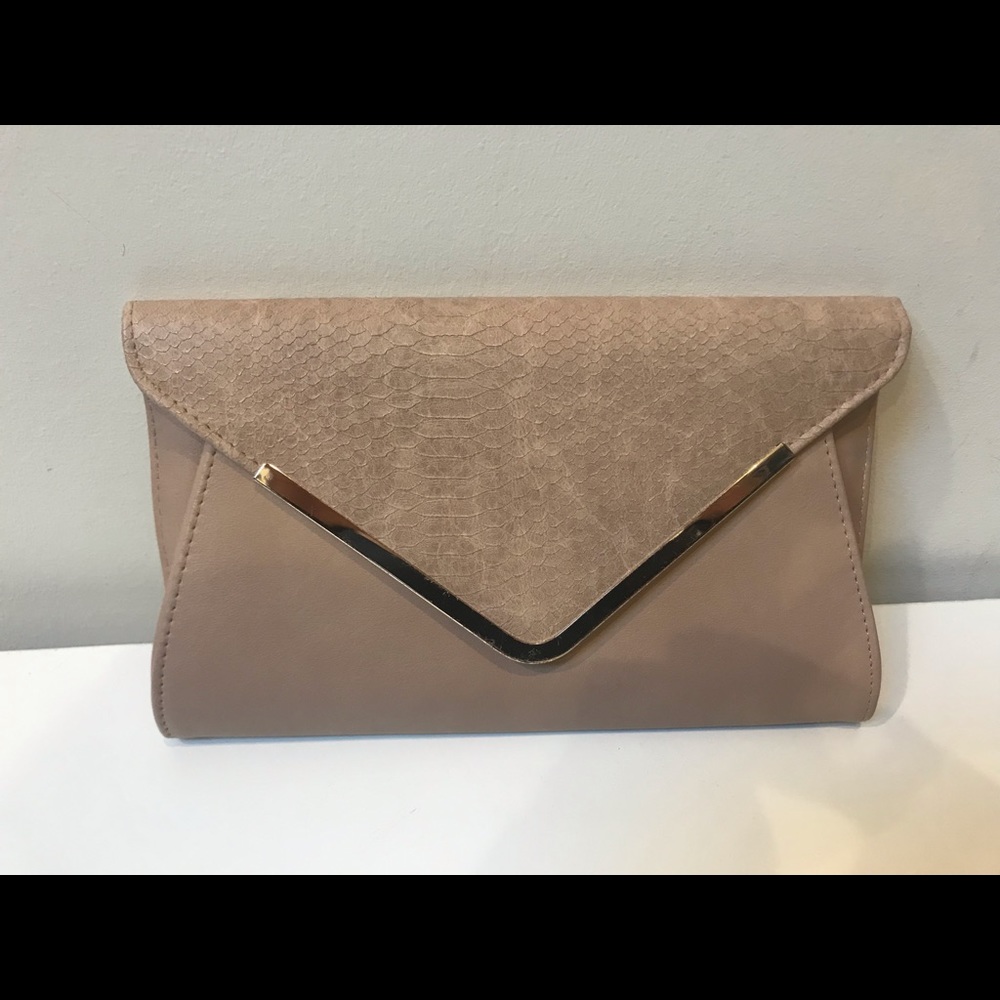 2/$12 Tan clutch purse